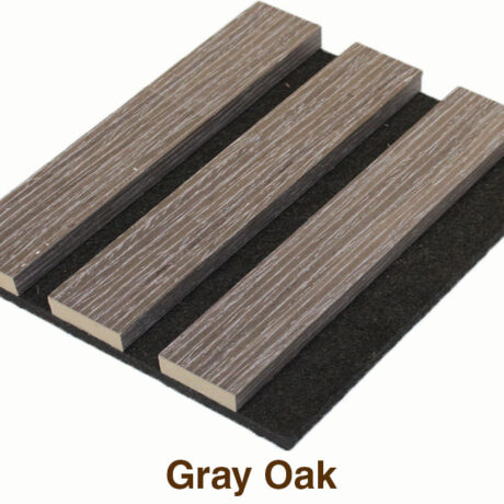 Acoustic Fluted 3 Sided Wall Panels (Gray Oak Color)