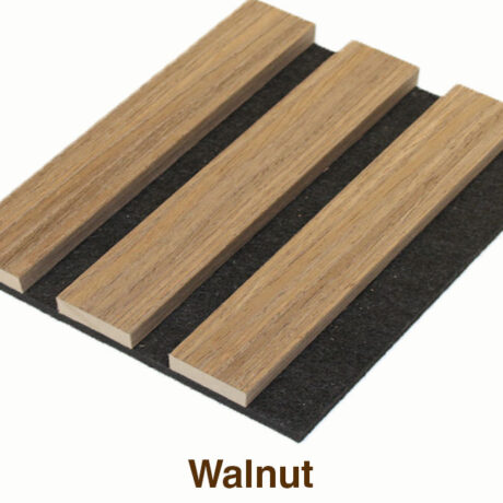 Acoustic Fluted 3 Sided Wall Panels (Walnut Color)