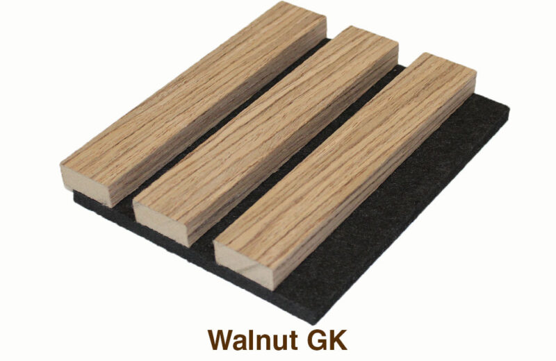 Acoustic Fluted 3 Sided Wall Panels (Walnut GK Color)