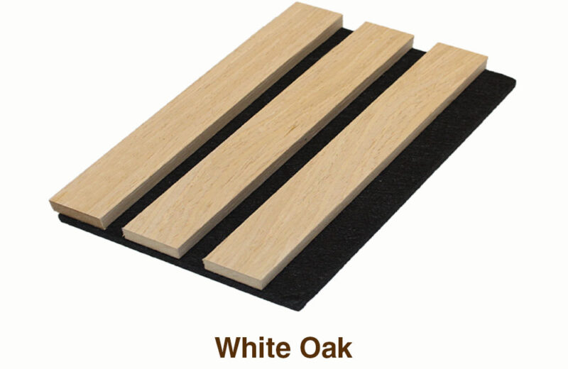 Acoustic Fluted 3 Sided Wall Panels (White Oak Color)