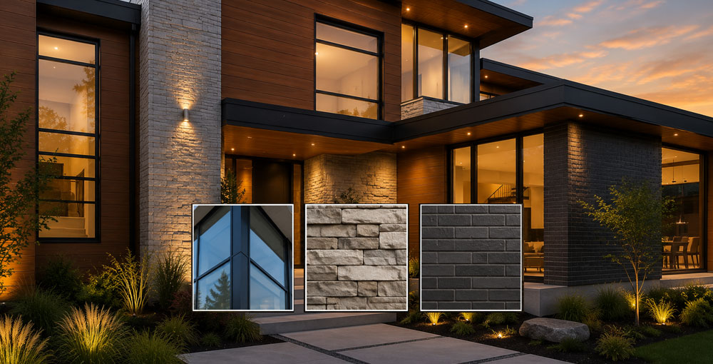 How to Match WPC Wall Panels with Stone, Brick, and Glass