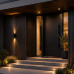 Modern Entrance with WPC Fluted Panels