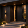 Modern Entrance with WPC Fluted Panels