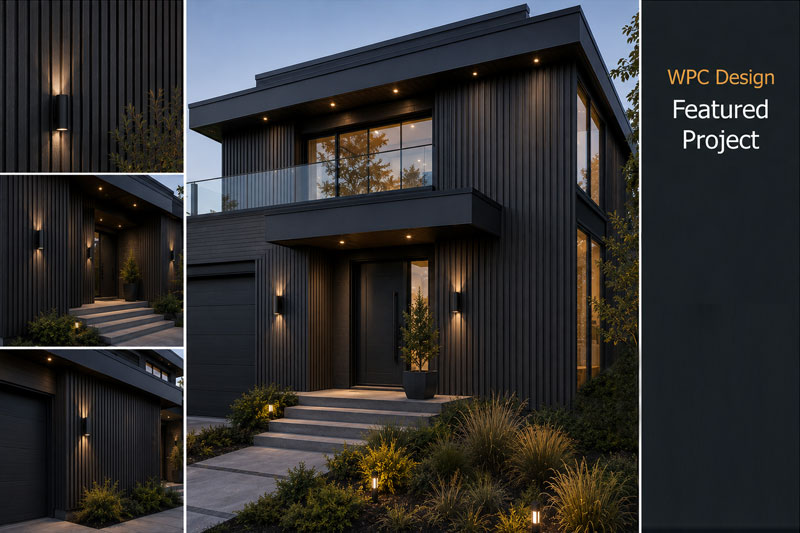 A Modern Exterior Defined by WPC Fluted Panels